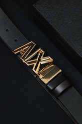 Armni Metal Alloy Automatic Buckle Branded Belt